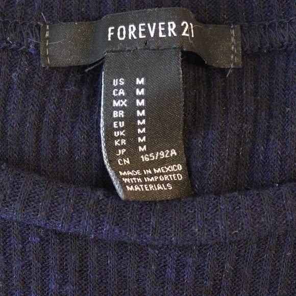 Forever 21 Navy Blue Longline Shirt / Tunic - Picture 5 of 5